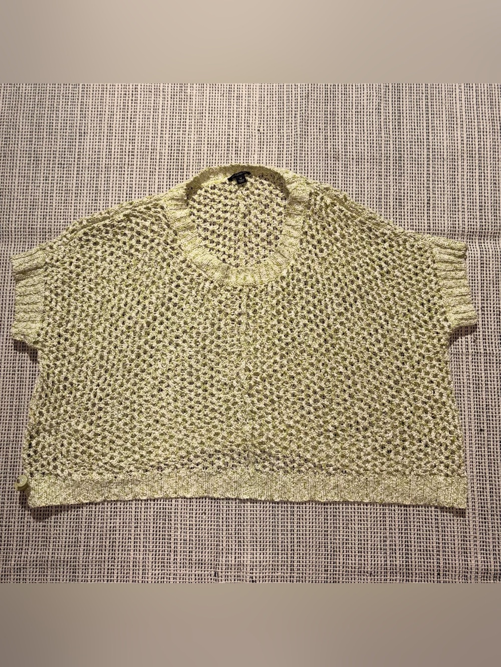 ANN TAYLOR Women's Chunky Open Knit Cropped Sweater Size M